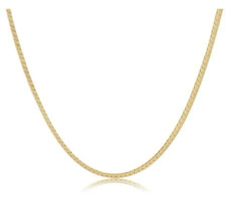 15" Choker Herringbone Chain - Gold