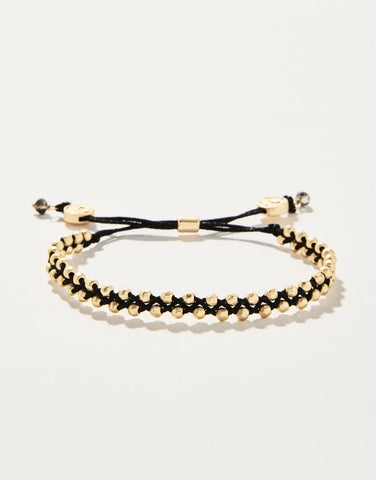 Friendship Bracelet- Metallic Black/Gold Beads
