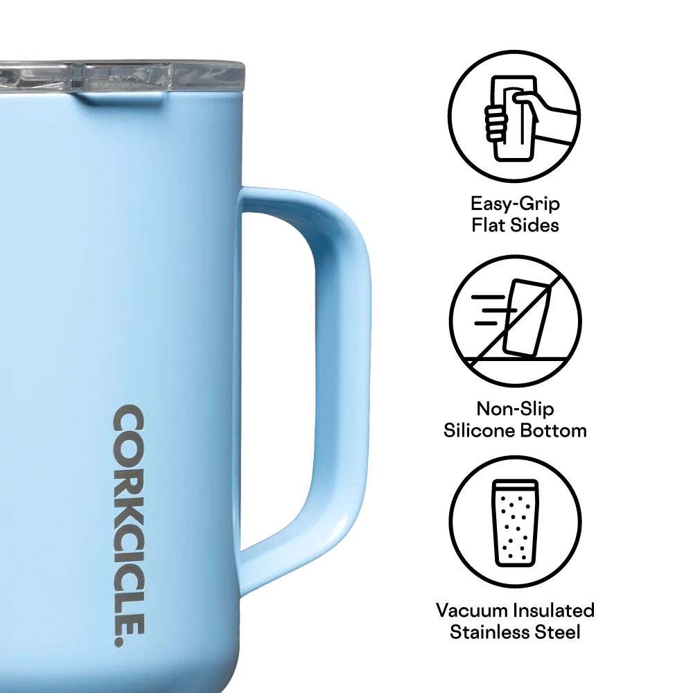 Corkcicle 16oz Coffee Mug Gloss Powder Blue