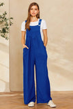 Solid Button Sling Jumpsuit