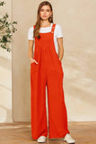 Solid Button Sling Jumpsuit