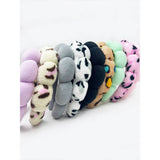 Leopard and Solid Mix of Spa Headband