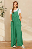 Solid Button Sling Jumpsuit