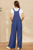 Solid Button Sling Jumpsuit