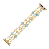 Amazonite Pearl Balance Stretch Apple Watch Strap
