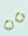 SP Moon Glade Huggie Hoop Earrings 12mm Gold