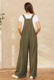 Solid Button Sling Jumpsuit
