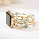 Amazonite Pearl Balance Stretch Apple Watch Strap