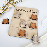 Cat Mini Tic-Tac-Toe Game - Cat Mom Gift