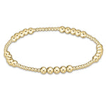 classic blissful pattern 2mm bead bracelet - 4mm gold