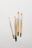Round tip watercolor brush set -- 6 piece
