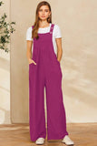 Solid Button Sling Jumpsuit