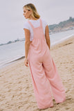 Solid Button Sling Jumpsuit