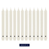 White Unscented Classic Taper Candle, 10 in, Colonial Candle