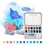 Watercolor Pocket Set Of 12 With Brush - Forest Colors