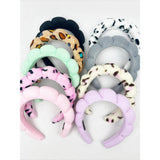 Leopard and Solid Mix of Spa Headband