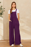 Solid Button Sling Jumpsuit