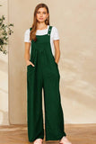 Solid Button Sling Jumpsuit