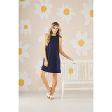 Navy Inman Ribbed Dress