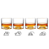 The American Peaks - 4-Piece Bourbon Whiskey Glass Set