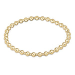 classic grateful pattern 4mm bead bracelet - gold