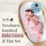 Baby Gown, Hat & Headband Set- Newborn-3mo.