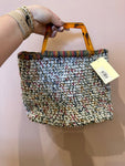 Bucket Bag w/ Trapezoid handle + Tshirt yarn (L)