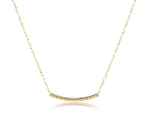 16" necklace gold - bliss bar small gold