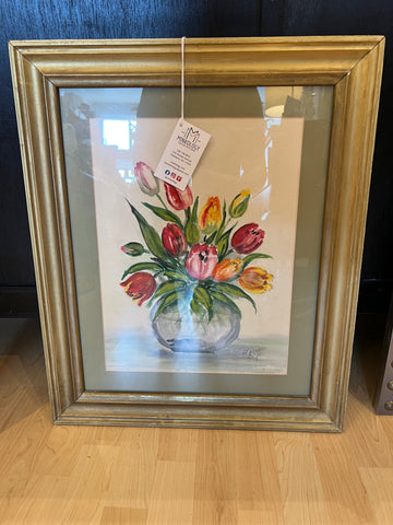 Floral Tulip Watercolor Print-Signed