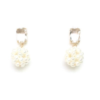 Nina Gold Pearl Earrings