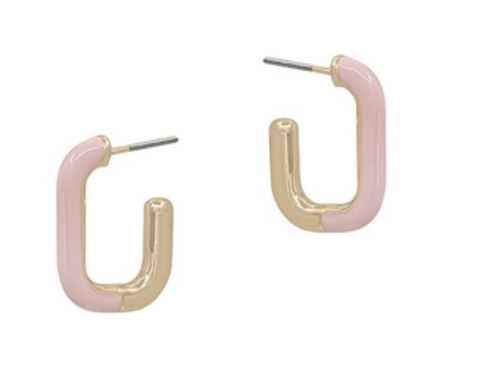 Sat Earring: Gold & Pink