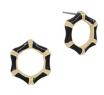 Tash Earring: Black & Gold