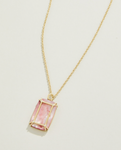 Orla Window Necklace 18" Pink Mother-of-Pearl