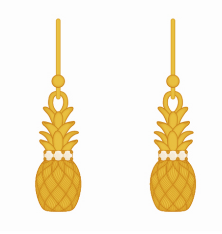 SP Pineapple Earrings White Opal