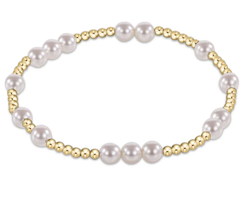 Hope Unwritten 5mm Bead Bracelet- Pearl