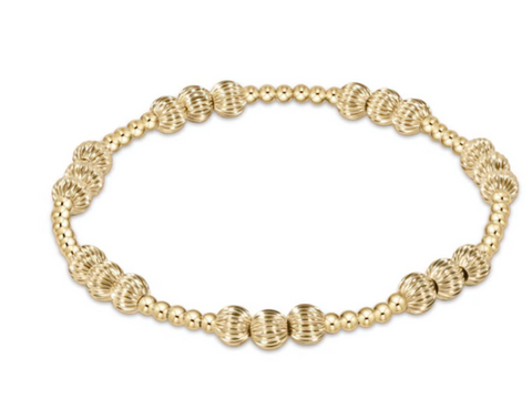 Dignity Joy Pattern 5MM Bead Bracelet- Gold