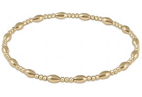Extends - Harmony Sincerity Pattern 2mm Bead Bracelet - Gold