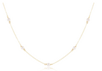 15" Choker Simplicity Chain Gold - 4mm Pearl