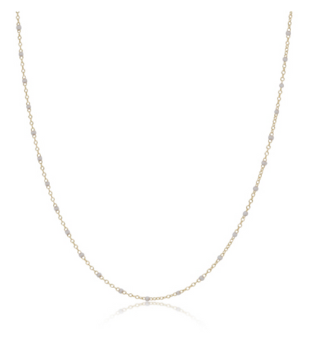 15" Choker Simplicity Chain Gold - 2mm Pearl