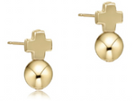 SIGNATURE CROSS GOLD STUD