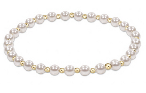 enewton Extends - Classic Grateful Pattern 4mm Bead Bracelet - Pearl