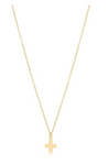 16" Necklace Gold - Signature Cross Gold Charm