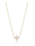 16" necklace gold - signature cross- Off-White