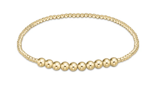 classic gold beaded bliss 2mm bead bracelet - 4mm gold