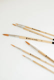 Round tip watercolor brush set -- 6 piece