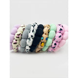 Leopard and Solid Mix of Spa Headband