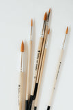 Round tip watercolor brush set -- 6 piece