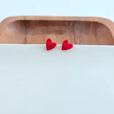 Hand Drawn Heart Studs