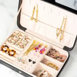 Jewelry Travel Case Box - Black