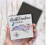North Carolina State Map Souvenir Magnet Fridge